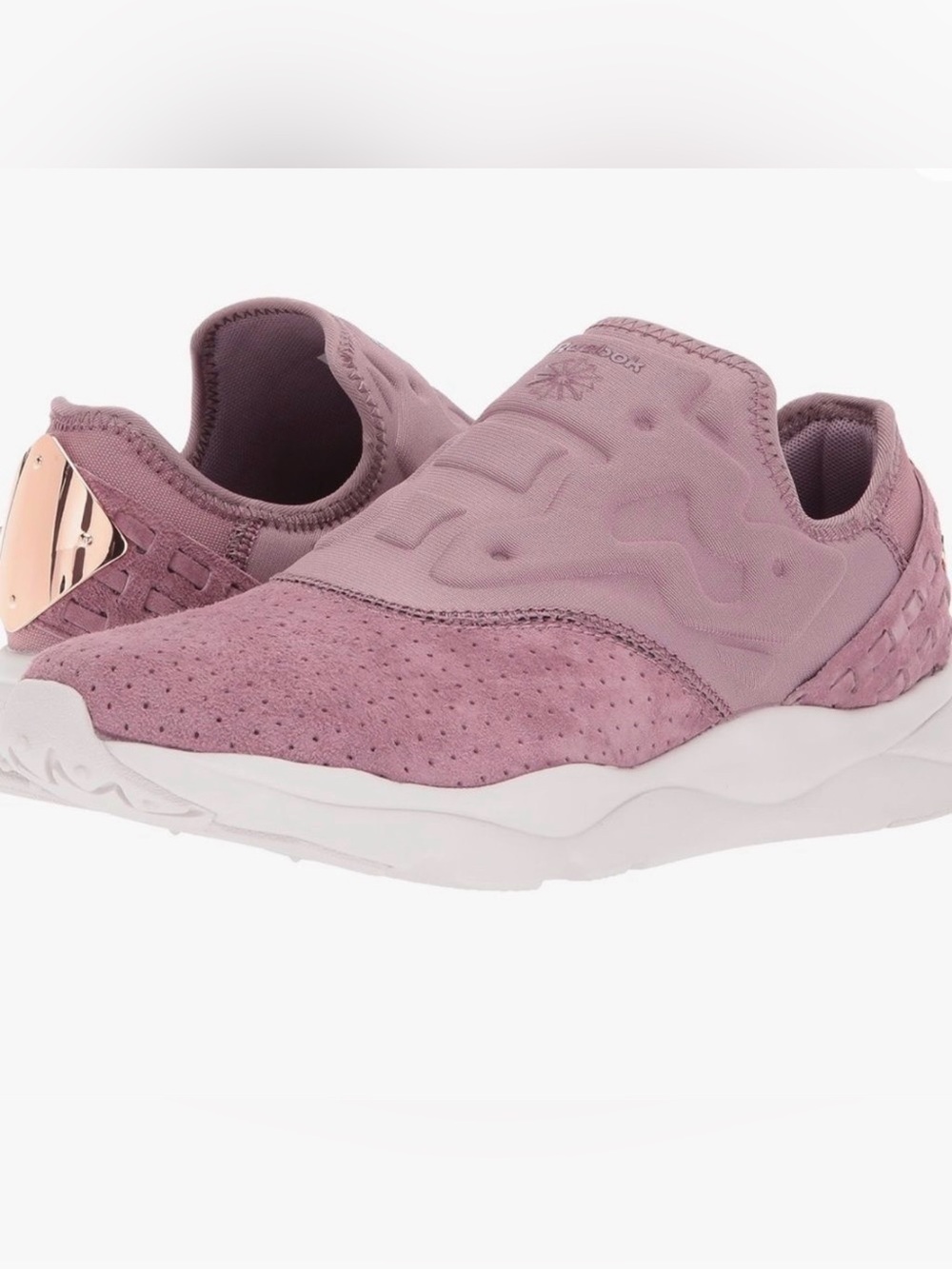 Like New Reebok Furylite Slip On FBT Track Shoe Smoky Orchid / Lilac Ash size 7